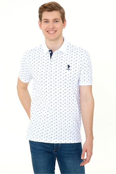 U.S. Polo Assn. Ανδρικό λευκό μπλουζάκι