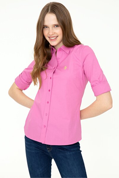 U.S. Polo Assn. Cămașă roz de damă