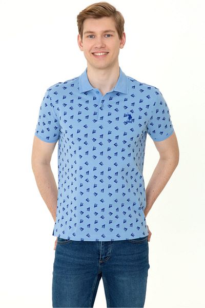 U.S. Polo Assn. Μπλε ανδρικό μπλουζάκι