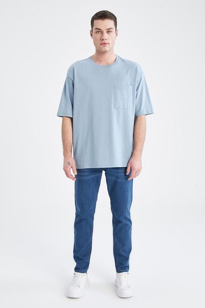 DeFacto Oversize Fit tričko s krátkým rukávem Crew Neck Basic
