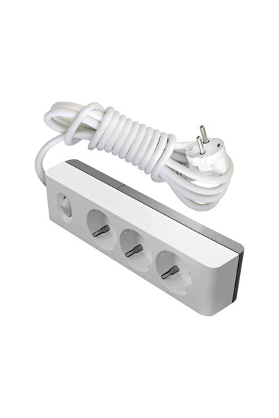 Günsan Visage 3lü Anahtarlı 2 Metre Çocuk Korumalı Grup Priz