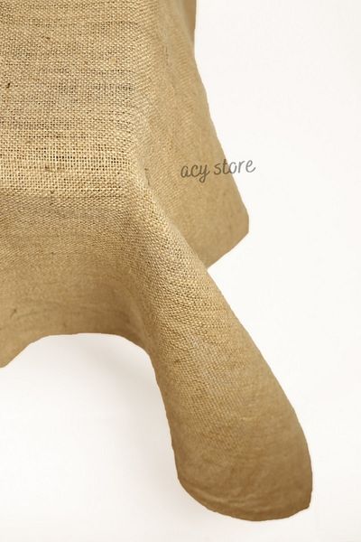 ACY STORE Jute Tablecloth 150 X 300 cm Size Straw Fabric Plain Model 1 Piece