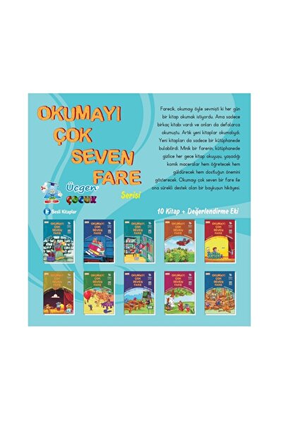 Üçgen Yayıncılık Okumayı Çok Seven Fare Serisi - 10 Kitap + Değerlendirme Eki