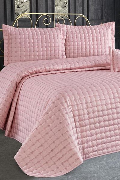 Çeyizci Diyarı Yıldız Double Quilted Bedspread Powder