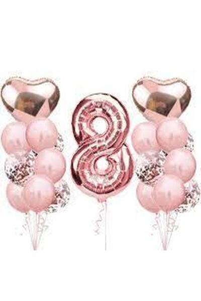 Öztürkpartievi 8 Yaş Doğum Günü Balon Seti