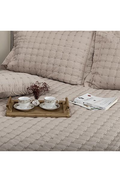 Çeyizci Diyarı Yıldız Double Quilted Bedspread Cappucino