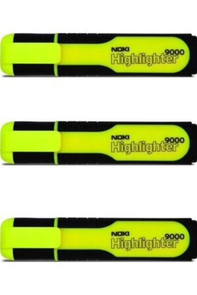 Noki Highlighter Fosforlu Kalem Sarı 9000s 3 Lü Set