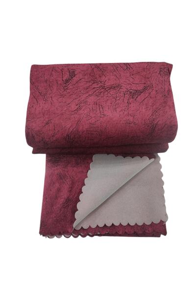 BOZOĞLAN HOME Süngerli Koltuk Çekyat Örtüsü Damar Desenli Bordo