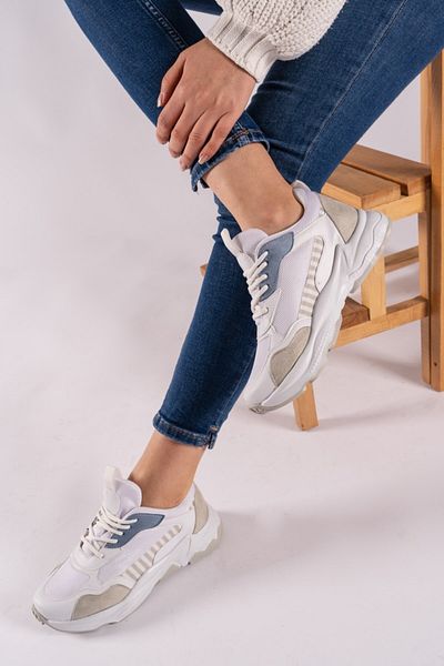 Riccon Women's White Sneakers0012189