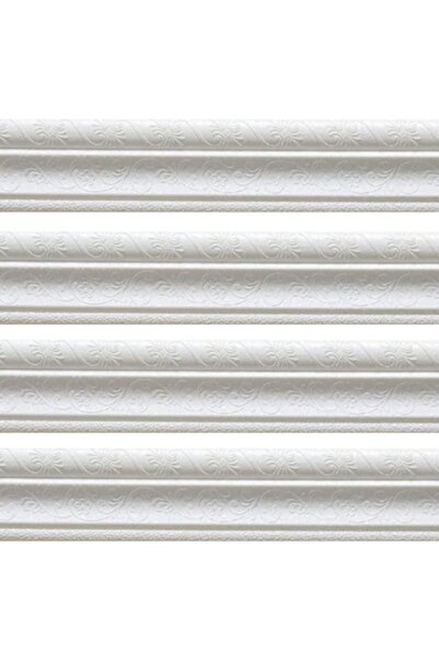 Renkli Duvarlar Motifli Beyaz Esnek 8cm-230cm X 4 Adet Yapışkanlı Duvar Çıta ...