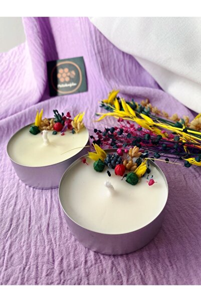 Petekoğlu (2 Adet X40gr ) Soyawax Mumu El Yapımı %100 Doğal Tealigh Soya Mum Amber Kokulu