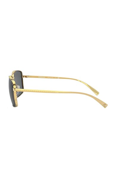 Versace Men Square Sunglasses- Ve 2216 - Lense Size:61mm - Gold
