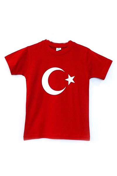 Muraty Tricou Roșu pentru copii cu Semiluna și Steagul Turciei