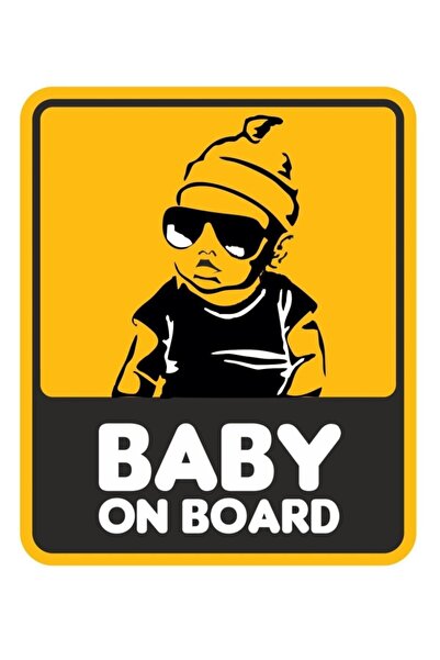 Sticker Fabrikası ملصق الطفل على متن السيارة 00651 9x11 سم