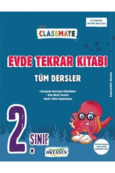 Okyanus Yayınları 2. Sınıf Tüm Dersler Classmate Evde Tekrar Kitabı Okyanus Y...