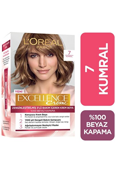 Excellence Marka: Creme Saç Boyası Kumral 7 Kategori: Saç Boyası