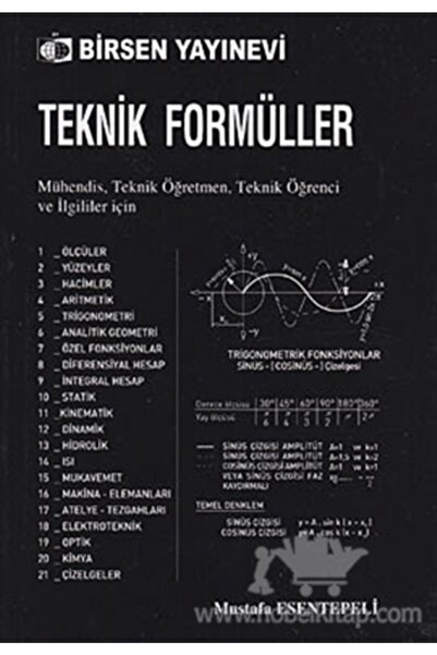 Birsen Yayınevi Teknik Formüller - Mustafa Esentepeli