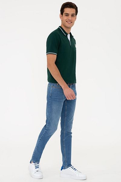 U.S. Polo Assn. Βάση. Ανδρικό τζιν παντελόνι Polo Slim Fit 1402938 Netta 022 Μπλε