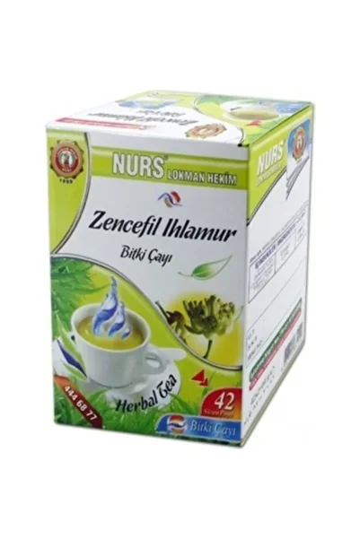 Nurs Lokman Hekim Ginger – Linden Herbal Tea Filtered Bag of 42