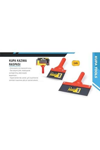 Kupa Kazıma Raspası Kalın Çelik Spatula 20 Cm.