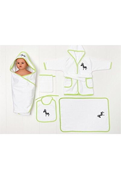AİRYCOT 5 Piece Baby Bathrobe Set Zebra