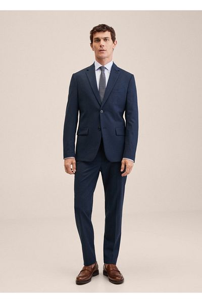 MANGO Man Jachetă slim-fit din lână