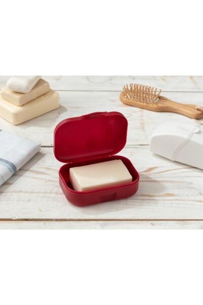 For Prime Sabun Saklama Kutusu Katı Sabun Seyahat Kabı 2 Adet Kırmızı