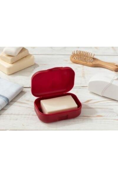 For Prime Sabun Saklama Kutusu Pratik Kilitli Çok Amaçlı Saklama Kabı Kırmızı