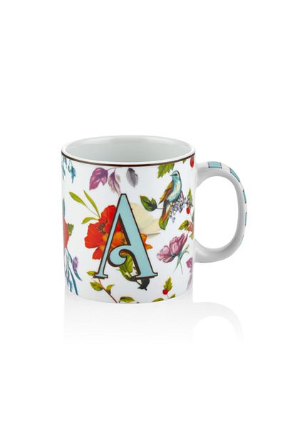 The Mia Floragram Mug Letter A