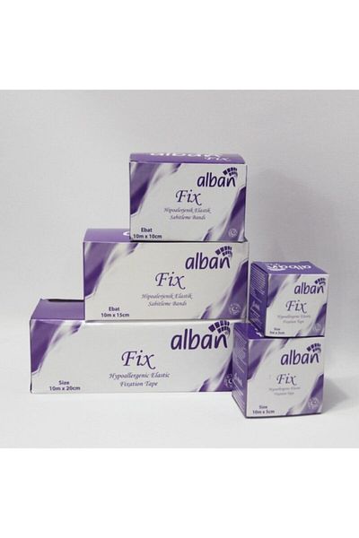 Alban فيكس 10x10 شريط تثبيت مرن مضاد للحساسية 10 قطع