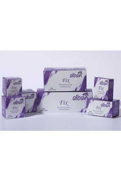 Alban فيكس 10x5 شريط تثبيت مرن لا يسبب الحساسية 10 قطع