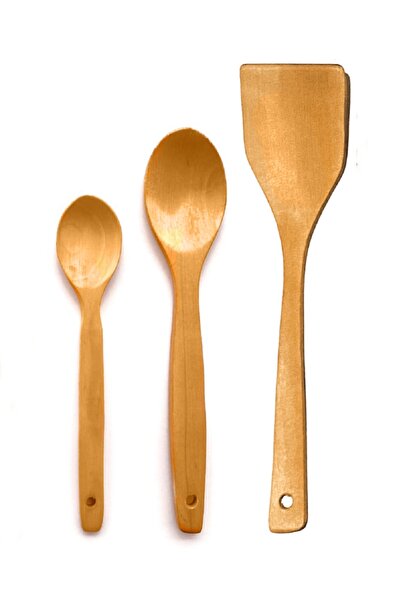 Genel Markalar Bambu Ahşap Kaşık Spatula Seti Tahta Kaşık Tahta Spatula Bambu...