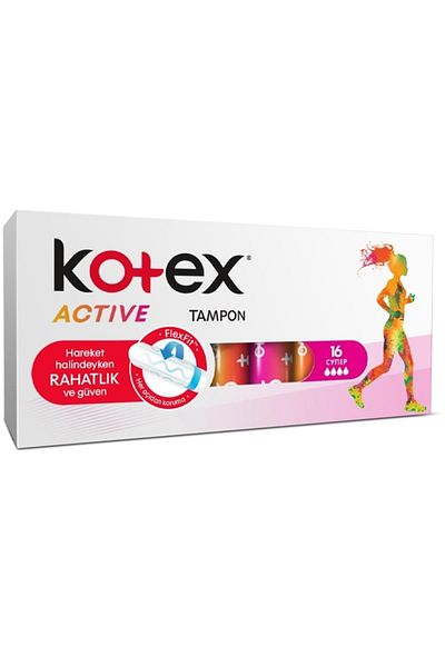 Kotex ممتص الصدمات النشط - فئة سوبر 16 قطعة