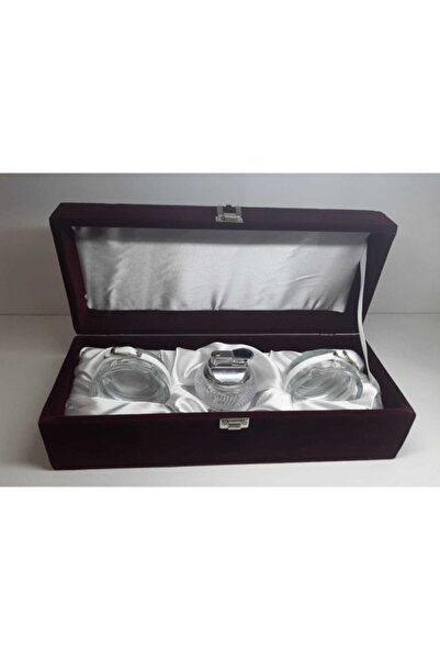 Star Z21 Dekoratif Kristal Masa Çakmağı Ve Iki Adet Cam Küllük