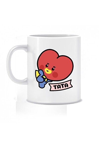 Öz Kupa Bt21 Tata Bts Character Printed Special Design White Porcelain Mug