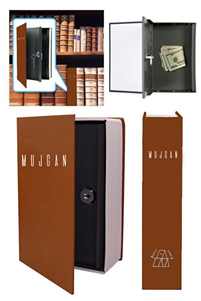 MUJGAN Kitap Görünümlü Gizli Kasa Kahverengi