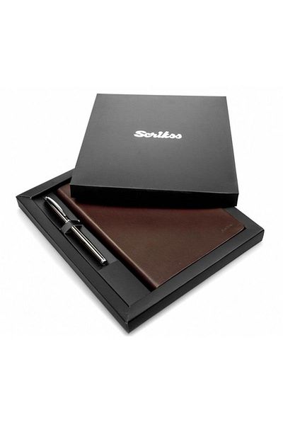 Scrikss Sudance Premium A5 Defter - SD100-2 +800rb Титаниево-хромиран Калем