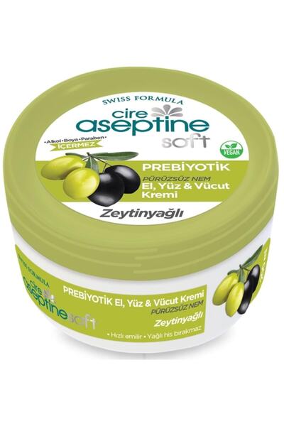 CIRE ASEPTINE Soft Olive Oil Moisturizing Smoothing Prebiotic Cream 200 ml