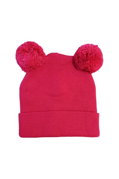 Suyutti Women's Double Pompom Pink Beret