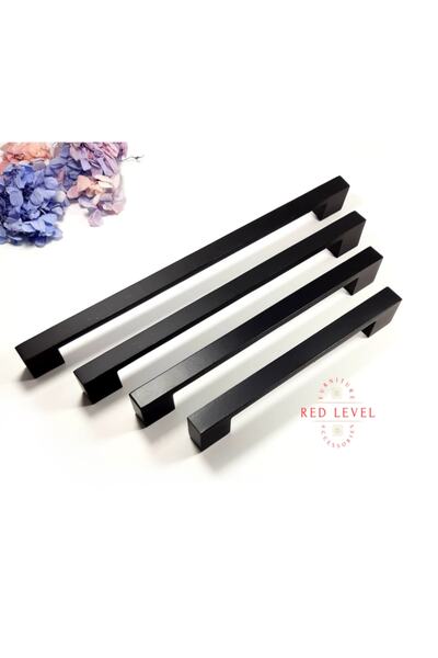 Red Level Mâner modern negru - 160 mm Mâner pentru sertar dulap de bucătărie Mâner de lux pentru mobilier de țară