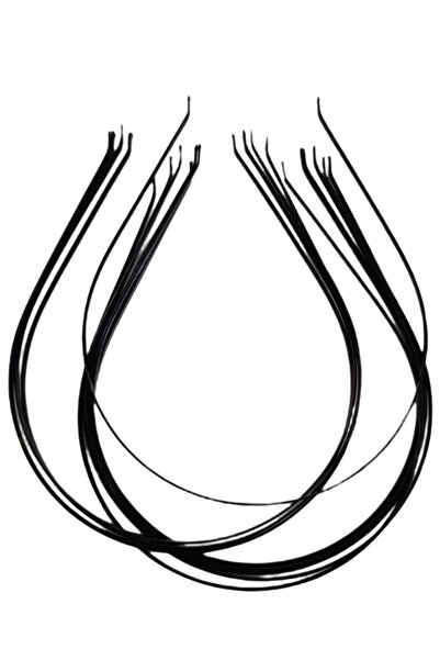 ella'nın çarşısı Siyah Metal Tel Taç.tel Toka.12 Adet.3mm