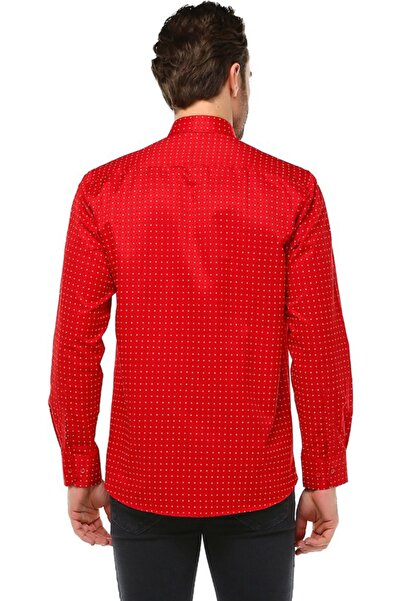Varetta Ανδρικό μακρυμάνικο πουκάμισο με κόκκινο κλασικό κόψιμο