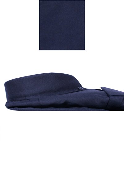 Varetta Ανδρικό πουκάμισο Navy Blue Plus Size με κουμπιά μακρυμάνικο μονόχρωμο κλασικό ανδρικό πουκάμισο