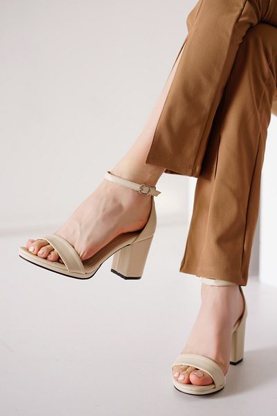 LETAO Women's Nude Daily Single Strap Sandals