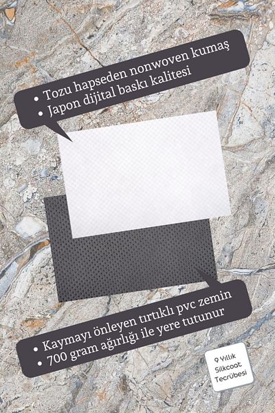 Silkcoat Home Multi-Purpose Digital Printing Anthracite Cube Outdoor and Indoor Mat