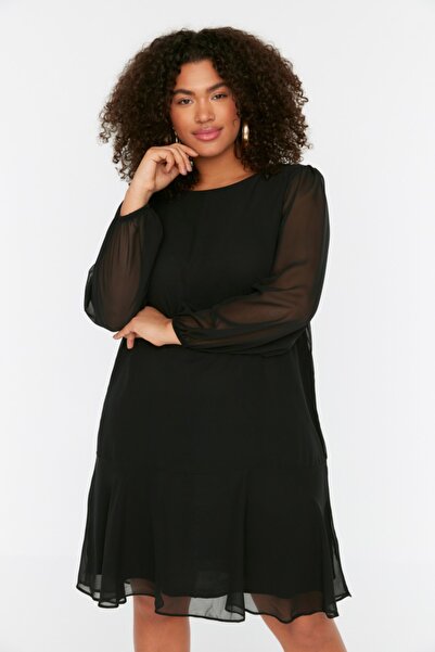 Trendyol Curve Plus Size Dress - Black - Basic