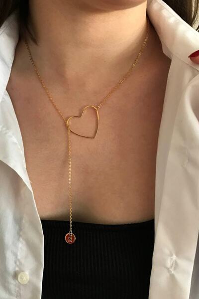 Histakı قلادة نسائية بسلسلة مفصلة على شكل قلب