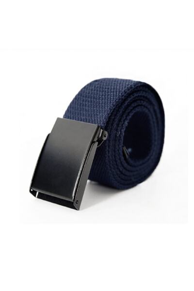 SDTN Tactical Style Navy Blue Canvas Belt with Metal Buckle