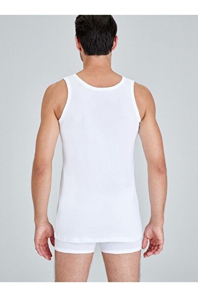 Kom Henry 2-pack White Men's Undershirt, 2 Pieces in Economic Package Box