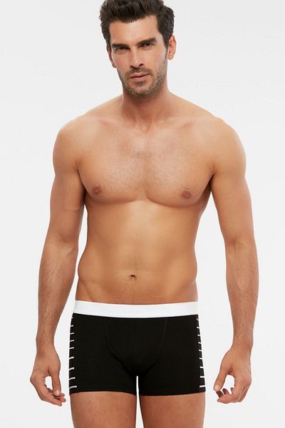Kom Contra Side ριγέ ριγέ Boxer Black New Season (1 κομμάτι οικονομικό)